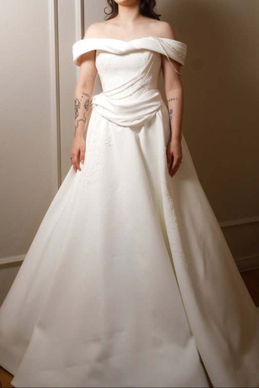 Off-Shoulder Ball Gown Wedding Dress