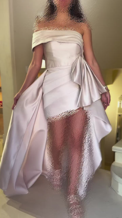 فستان سهرة حورية البحر من التول والساتان، بدون أكمام، بدون أكمام، بدون أكمام، مع قفازات، بدون أكمام، بدون أكمام، بدون أكمام، بدون أكمام، مع قفازات