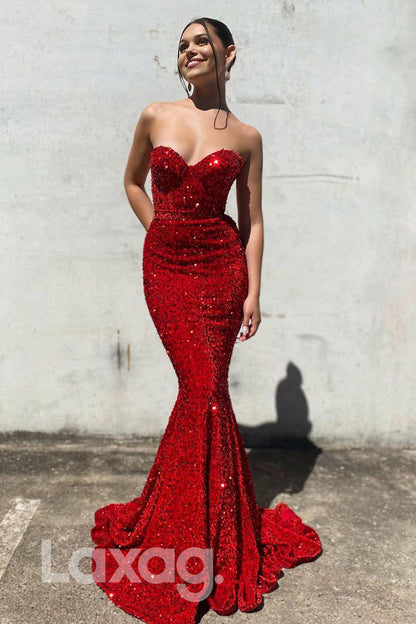 19793 - Sweetheart Sequins Mermaid Prom Dress Glitter Laxag 19793 - Sweetheart Sequins Mermaid Prom Dress Glitter Laxag