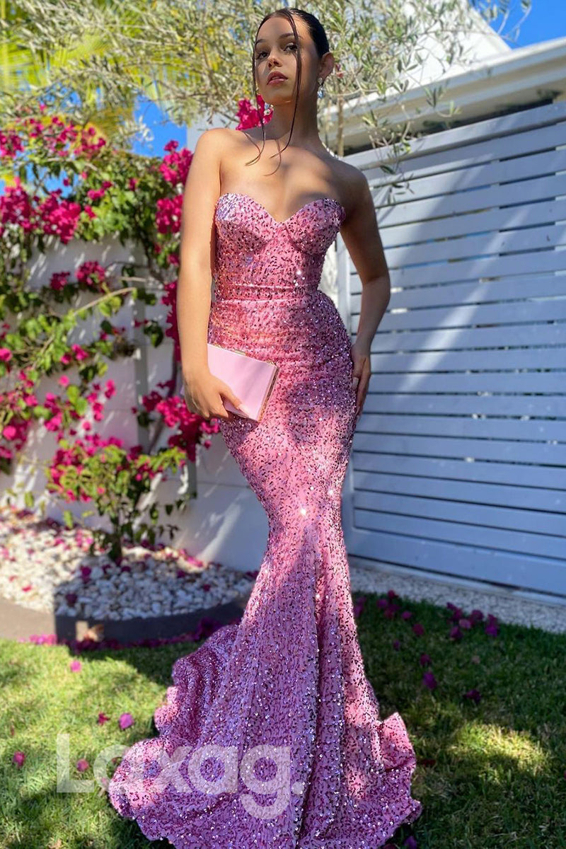 19793 - Sweetheart Sequins Mermaid Prom Dress Glitter Laxag 19793 - Sweetheart Sequins Mermaid Prom Dress Glitter Laxag
